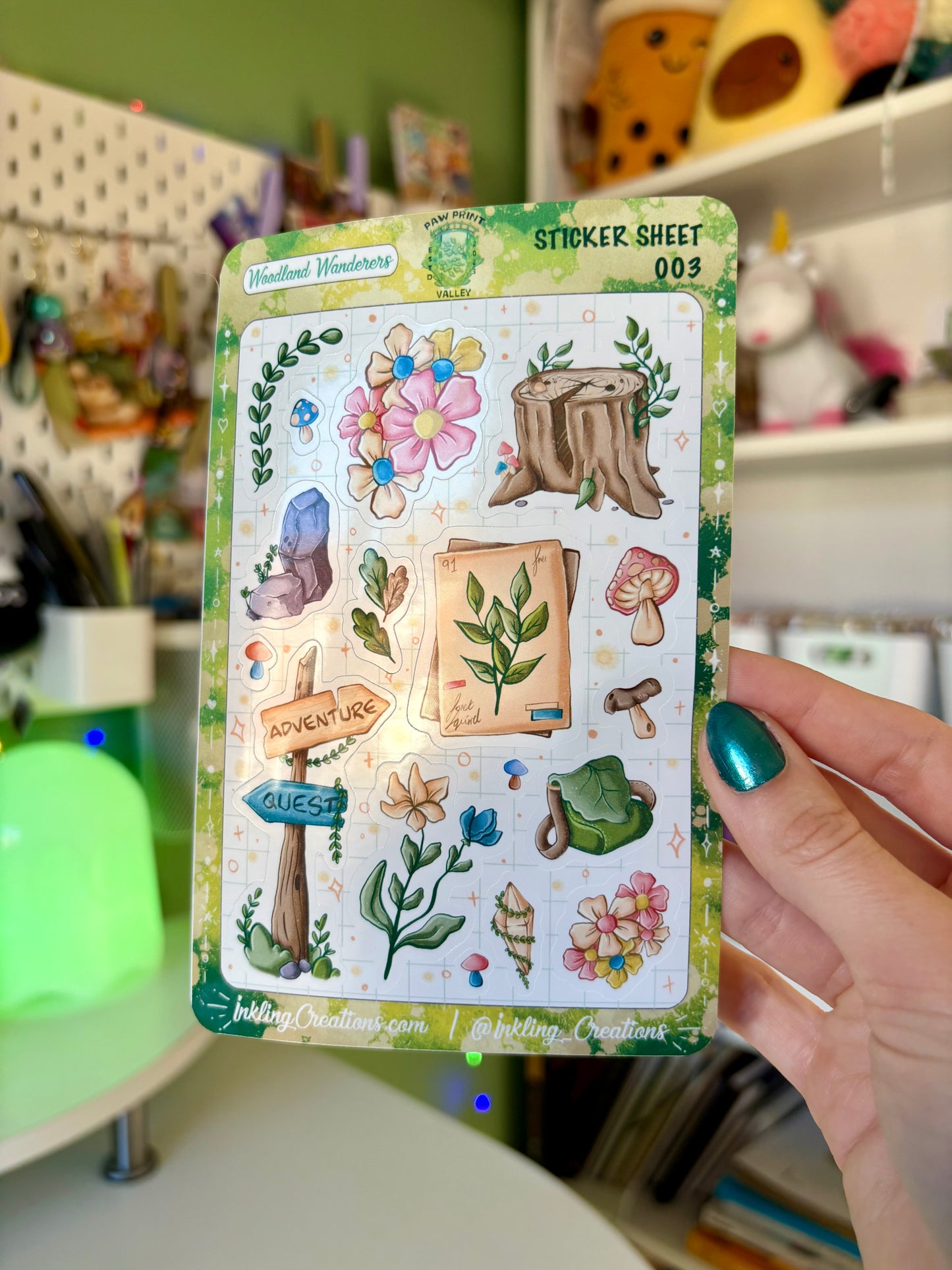 003 Woodland Wanderes Sticker Sheet | Embrace the Serenity of the Forest 🍃🐿️