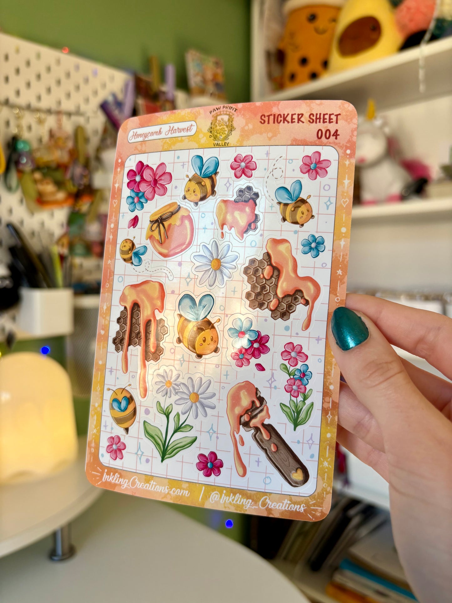 004 Honeycomb Harvest Sticker Sheet | Bring Sweetness to Your Day šÆšæļø