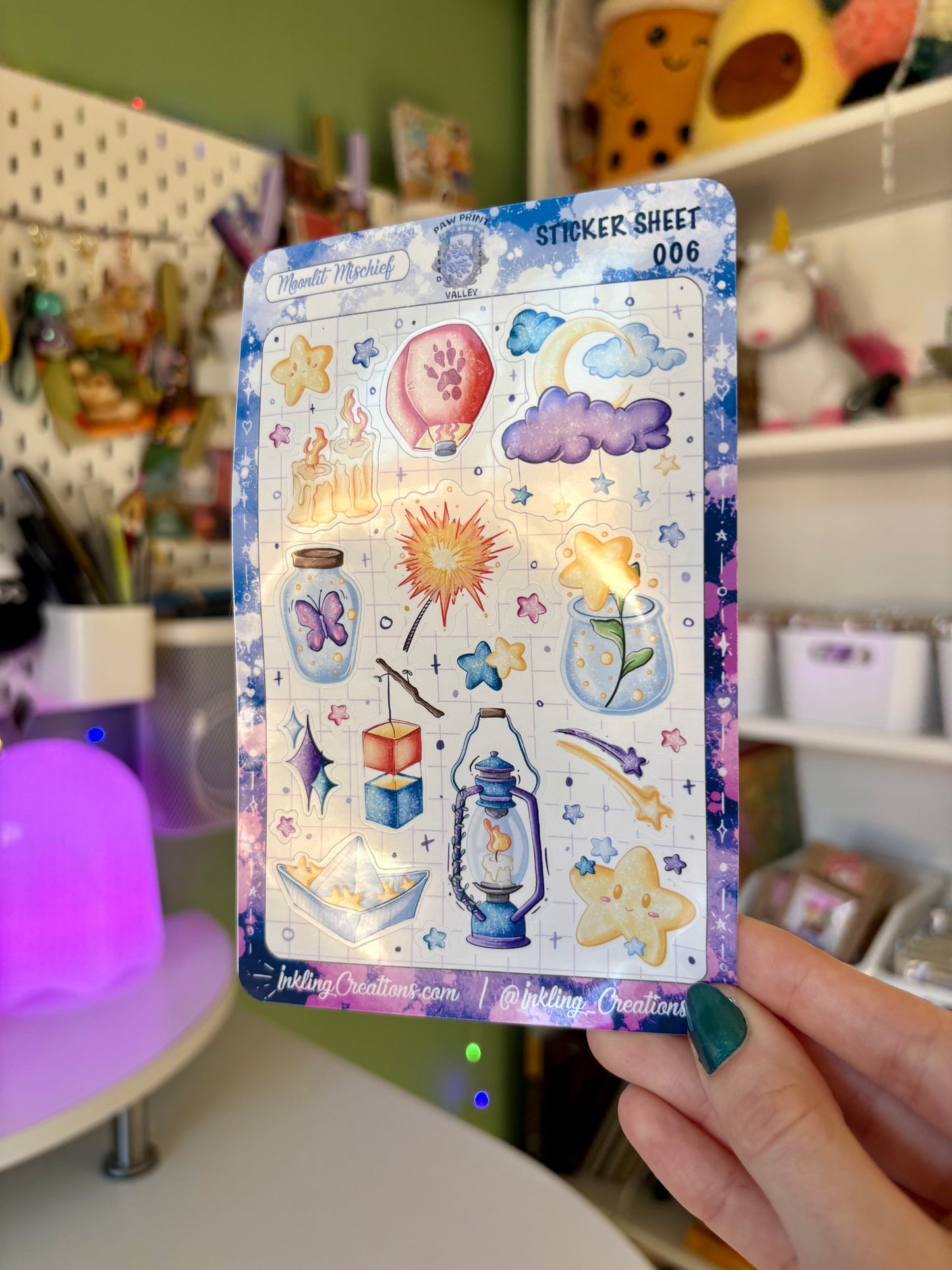 006 Moonlit Mischief Sticker Sheet | Embrace the Mystical Night 🌙🐿️