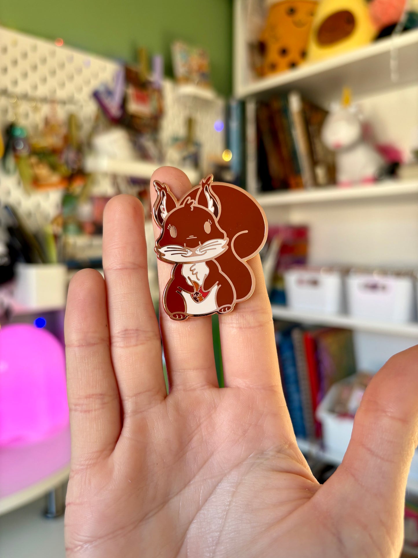 Tessa the Red Squirrel Enamel Pin | A Little Squirrel with a Big Heart! ❤️🐿️