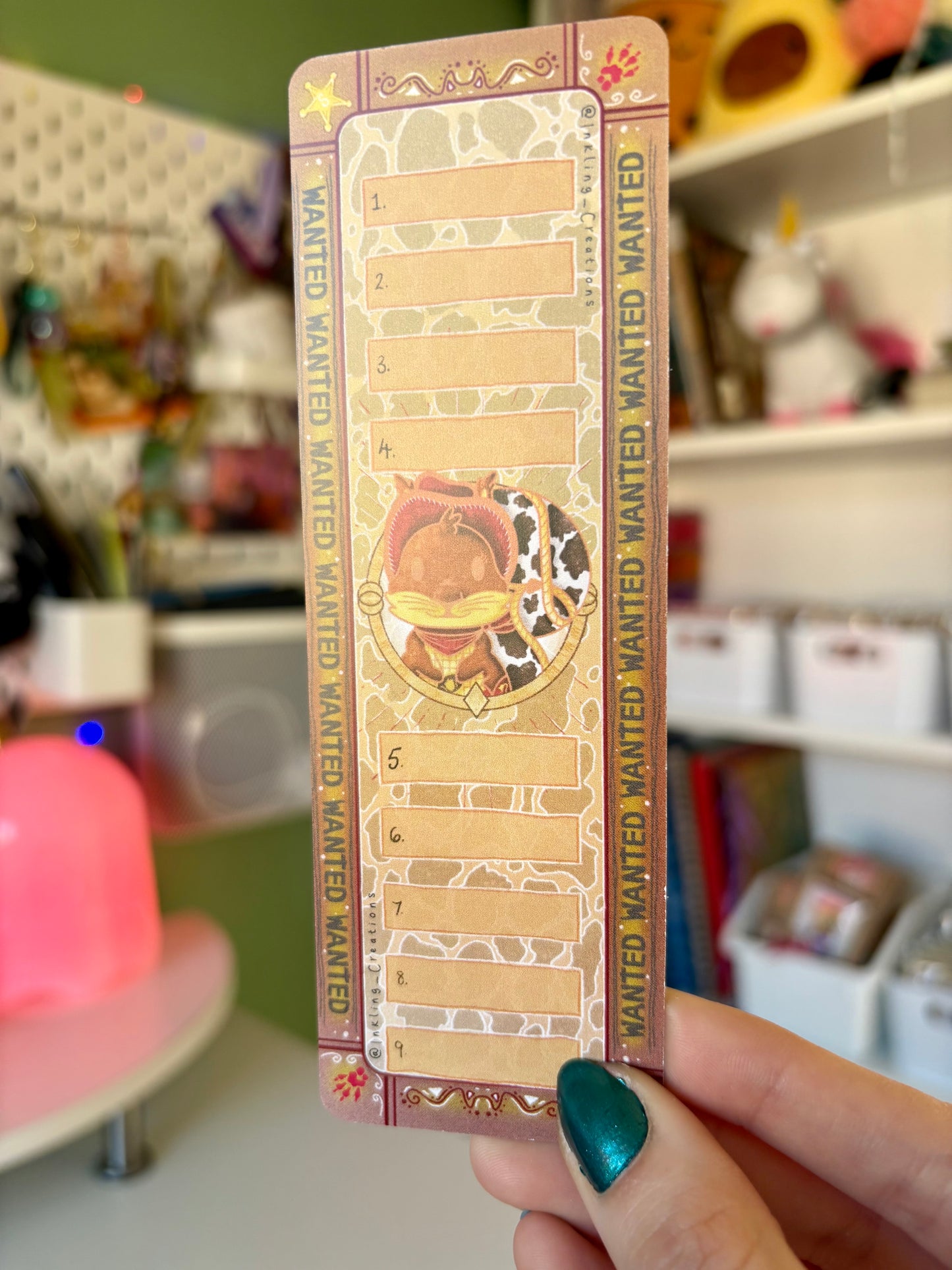 Roxy the Cowboy Squirrel Bookmark | Saddle Up for Your Next Adventure 🤠📚