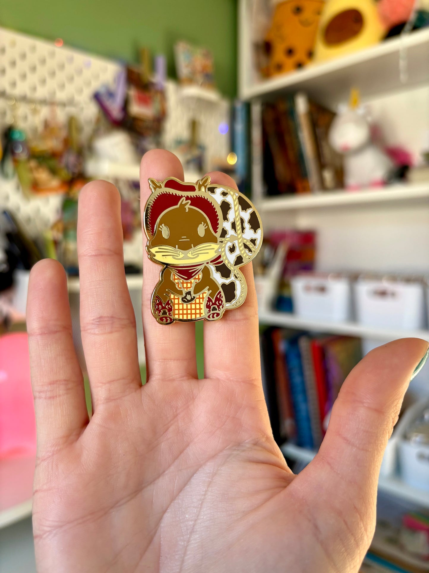 Roxy the Cowboy Squirrel Enamel Pin | Wild West Charm at Your Fingertips 🤠🐿️