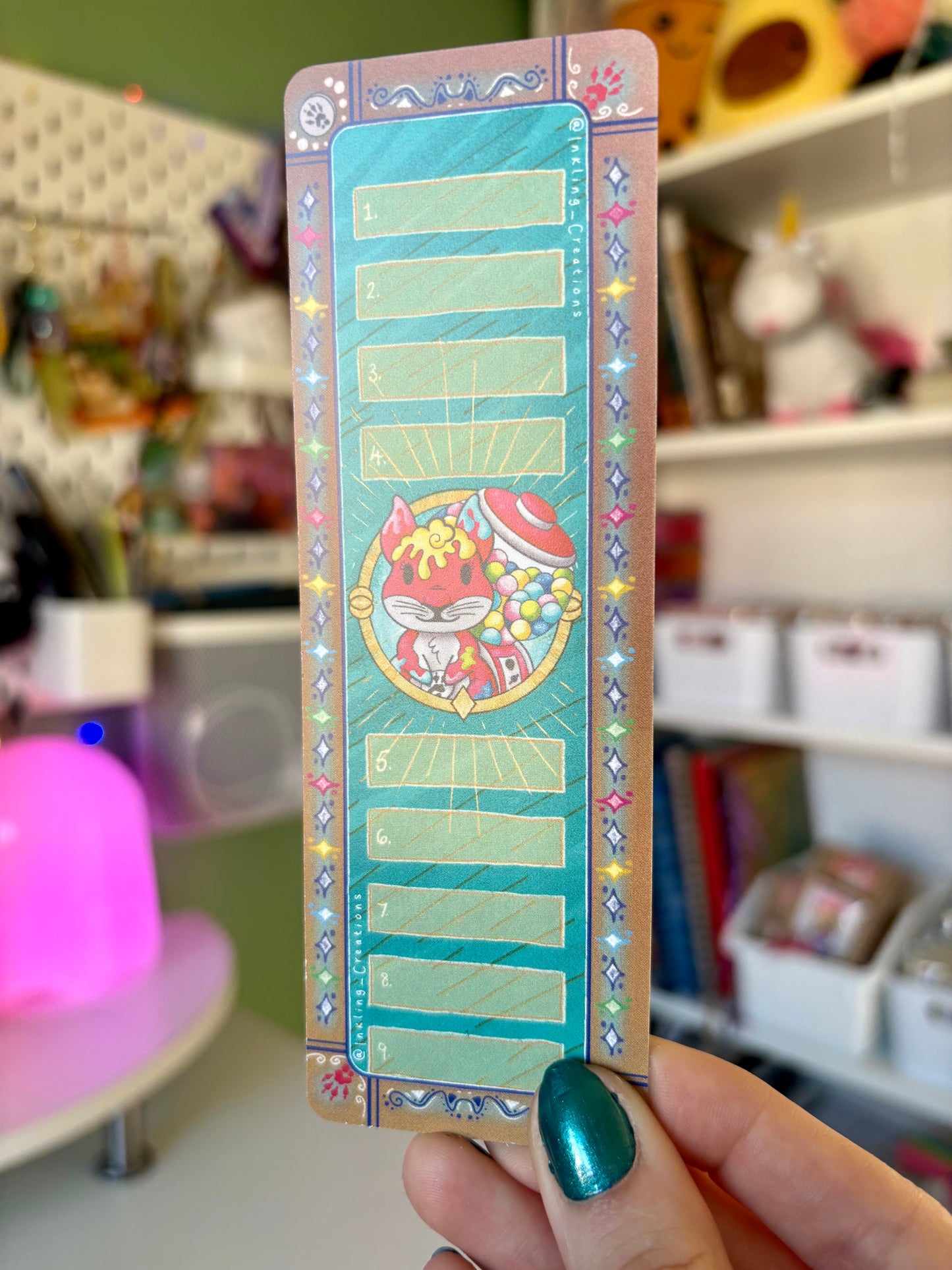 Taffy the Bubblegum Squirrel Bookmark | Keep Your Reading Game Strong! 🐿️📚