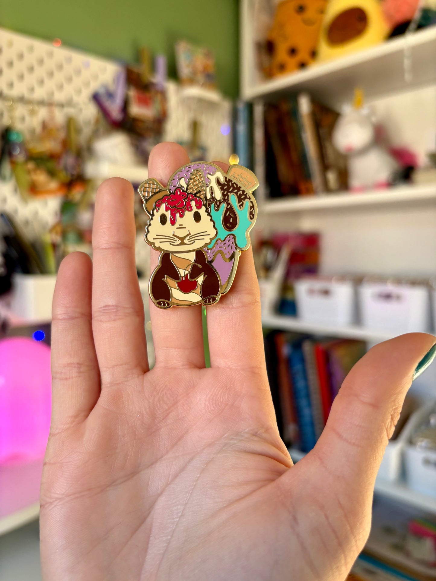Marlow the Ice Cream Squirrel Enamel Pin | A Sweet Companion for Your Daily Adventures 🍦🐿️