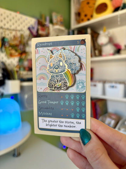 Skye the Raindrops Squirrel Enamel Pin | Bring the Magic of Raindrops Everywhere 🌧️✨